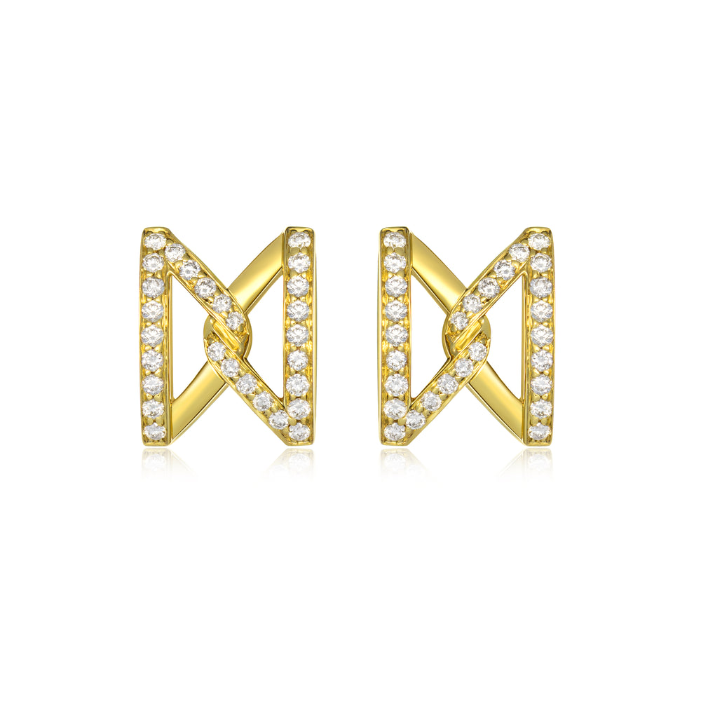 The Big Z Ear Studs in 18K Gold with Diamonds (Small) - ZNS Jewellery